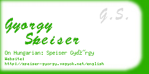 gyorgy speiser business card